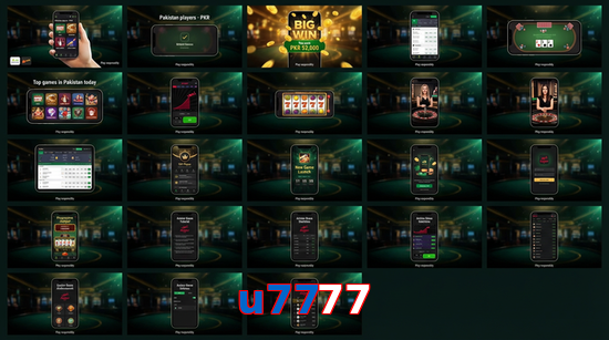 Main screen of U7777 bet page for PK players